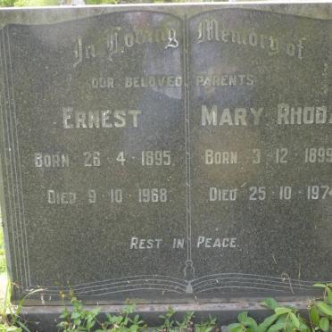 TOPE Ernest 1895-1968 &amp; Mary Rhoda 1899-1974