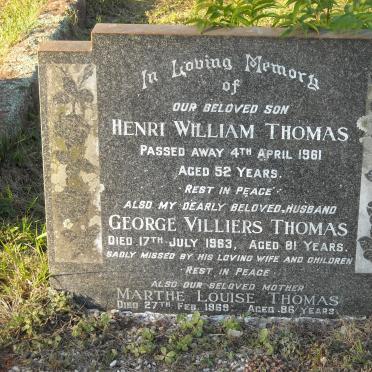 THOMAS George Villiers -1963 &amp; Marthe Louise -1969 :: THOMAS Henri William  -1961