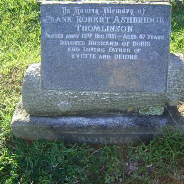 THOMLINSON Frank Robert Ashbridge  -1951