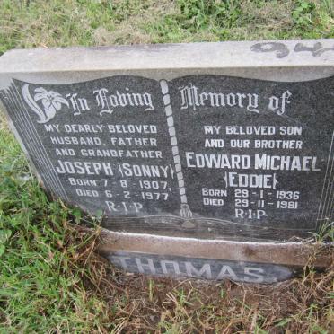 THOMAS Joseph 1907-1977 :: THOMAS Edward Michael 1936-1991