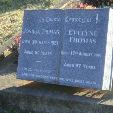 THOMAS Joshua -1951 &amp; Evelyne -2010
