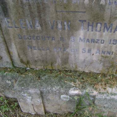 THOMANN Eduard Johan Bruno, von 1901-1974 :: von THOMANN Luigia Maddaleni -1946 :: von THOMANN Elena -1961