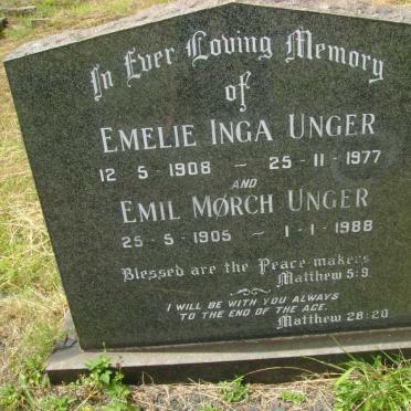 UNGER Emil Morch 1905-1988 &amp; Emelie Inga 1908-1977