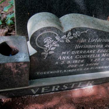 VERSTER Anna Cornelia Maria 1928-1985