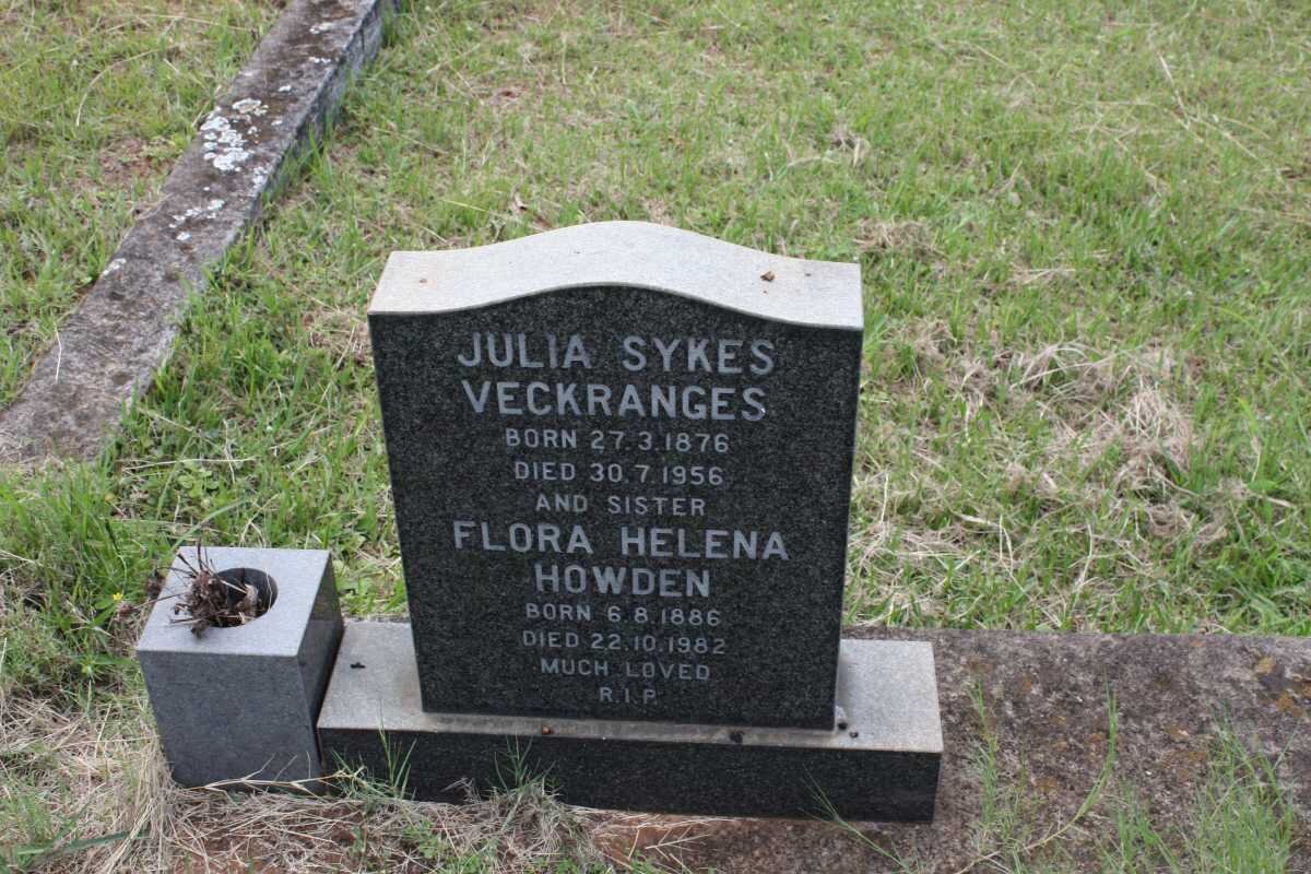 VECKRANGES Julia Sykes 1876-1956 :: HOWDEN Flora Helena 1886-1982