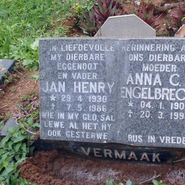 VERMAAK Jan Henry 1930-1986 &amp; Anna C.W. ENGELBRECHT 1904-1996