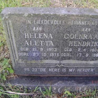 VERCUIL Coenraad Hendrik 1905-1988 &amp; Helena Aletta 1907-1975