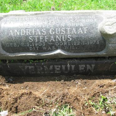 VERMEULEN Andrias Gustaaf Stefanus 1903-1975
