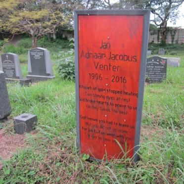 VENTER Jan Adriaan Jacobus 1996-2016