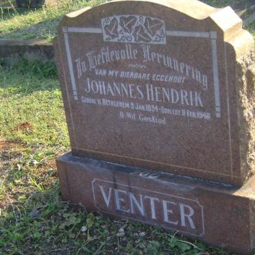 VENTER Johannes Hendrik 1894-1948