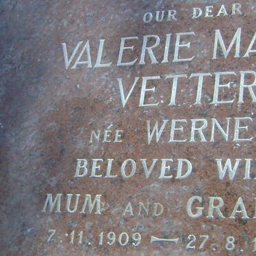 VETTER Albert A. M. 1903-1984 &amp; Valerie Maria WERNER 1909-1978 :: TONETTI-VINE Brigitte Anne 1969-1997