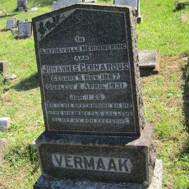 VERMAAK Johannes Gerhardus 1867-1931 :: VERMAAK Anna Elizabeth 1878-1966