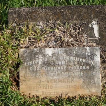 VERMAAK Johanna Margaretha 1910-1965