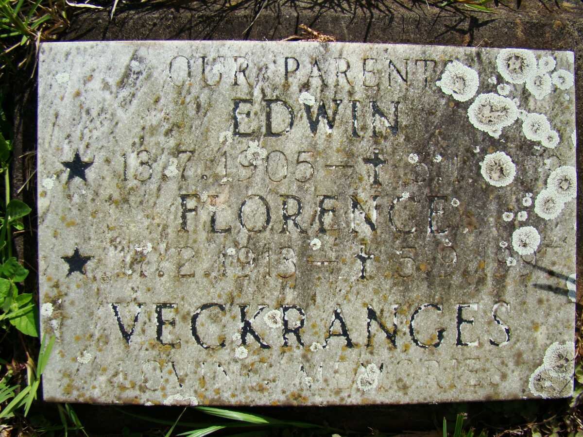 VECKRANGES Edwin 1905-1959  &amp; Florence 1913 -1997