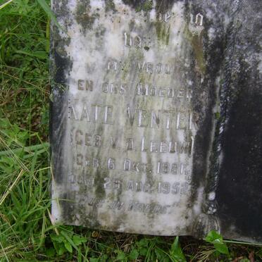 VENTER Kate nee V.D. LEEUW 1881-1952