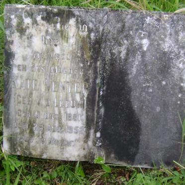 VENTER Kate nee V.D. LEEUW 1881-1952 