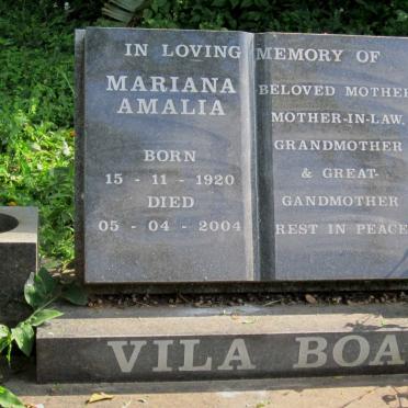 VILA BOA Mariana Amalia 1920-2004