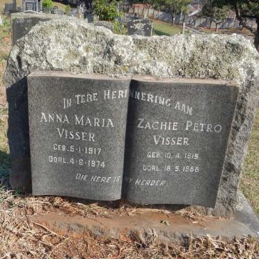 VISSER Zachie Petro 1915-1988 :: VISSER Anna Maria 1917-1974