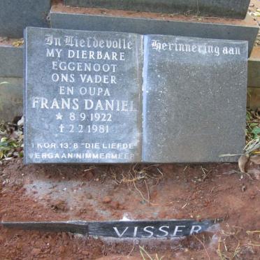 VISSER Frans Daniel 1922-1981