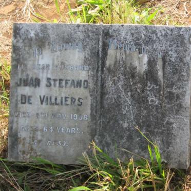 VILLIERS Juan Stefano, de -1958