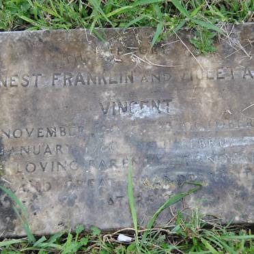 VINCENT Ernest Franklin 1906-1980 &amp; Violet Alice 1908-1996