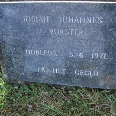 VORSTER Josiah Johannes -1971