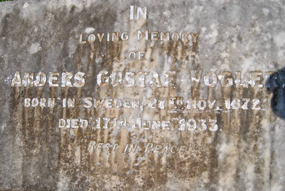 VOGLER Anders Gustaf 1872-1933