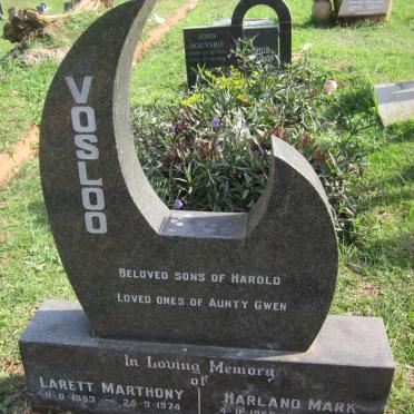 VOSLOO Harland Mark 1956-1980 :: VOSLOO Larett Marthony 1953-1974