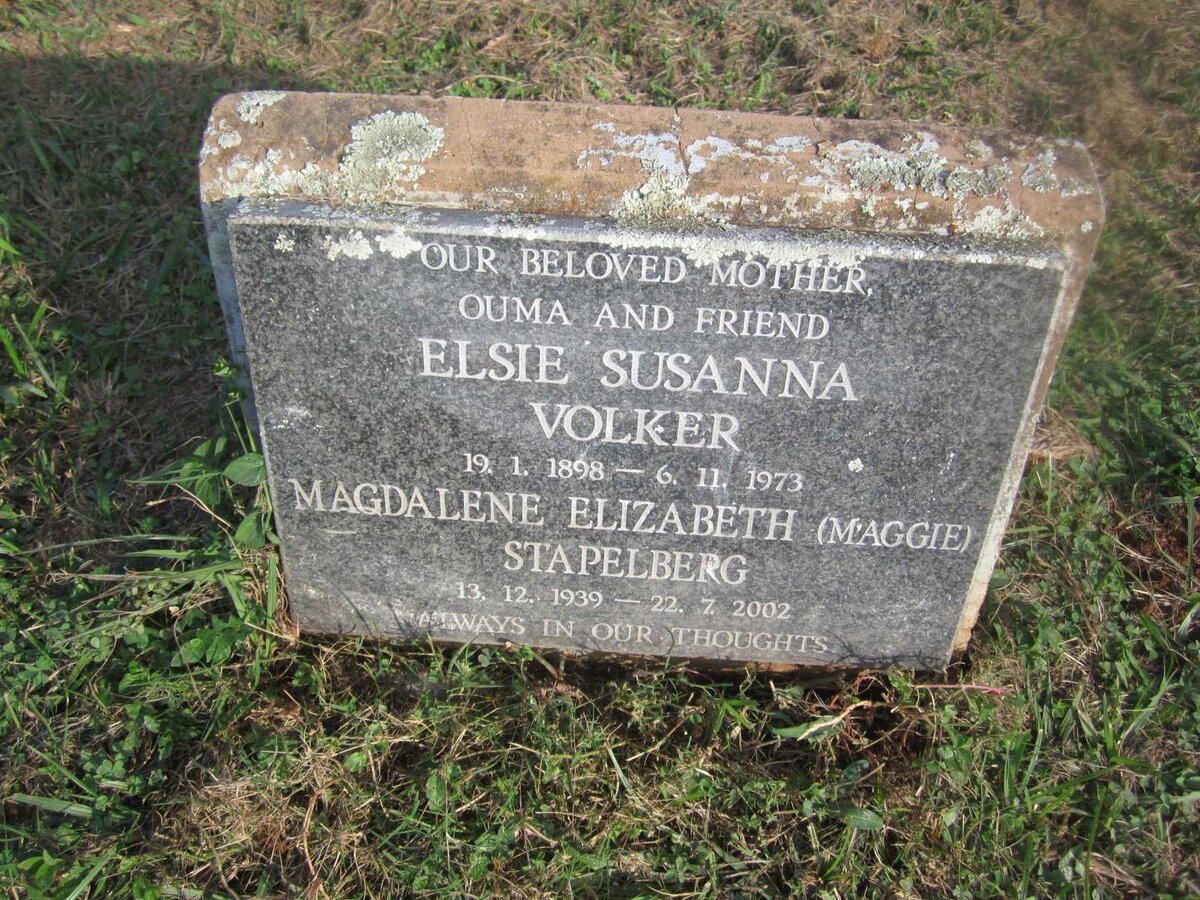 VOLKER Elsie Susanna 1898-1973 :: STAPELBERG Magdalena Elizabeth 1939-2002