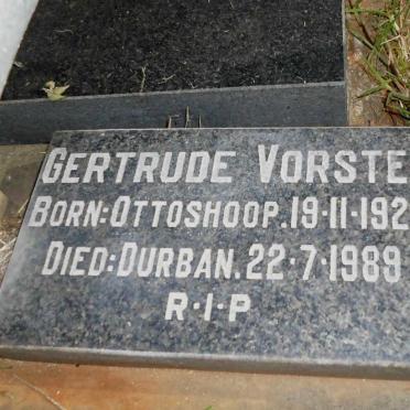 VORSTER Gertrude 1929-1989