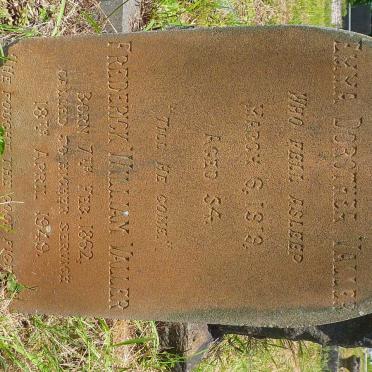 VALLER Frederick William 1862-1949 &amp; Emma Dorothea -1919