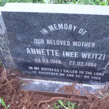 VUUREN Anette,Jansen van nee WEITZ 1946-1984