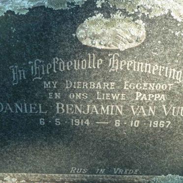 VUUREN Daniel Benjamin, van 1914-1967
