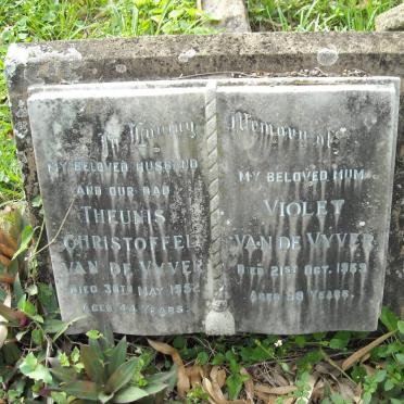 VYVER Theunis Christoffel, van de -1952 &amp; Violet -1969