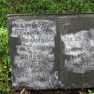 VYVER Johanna Catherina, van der 1880-1963