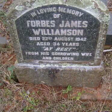 WILLIAMSON Forbes James -1942
