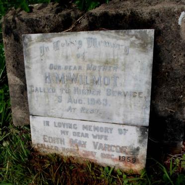 WILMOT H.M. -1943 :: VARCOE Edith May -1959