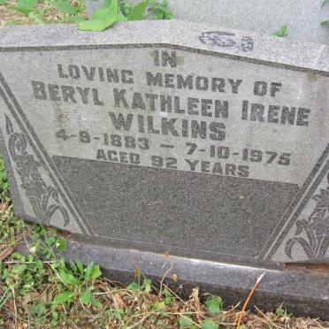 WILKINS Beryl Kathleen Irene 1883-1975