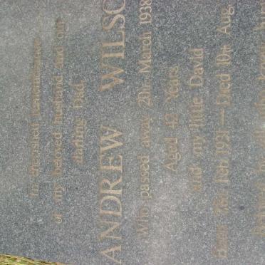 WILSON Andrew -1938 :: WILSON David 1931-1943