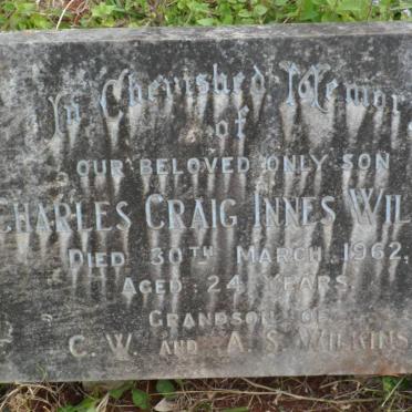 WILKINS Charles William -1934 &amp; Anne Stone -1957 :: WILSON Charles Craig Innes -1962