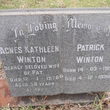 WINTON David Cullan -1925 &amp; Jessie Evelyn -1963 :: WINTON Alan Beaton -1963