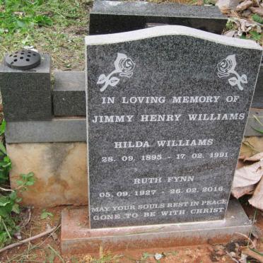 WILLIAMS Jimmy Henry ? :: WILLIAMS Hilda 1895-1991 :: FYNN Ruth 1927-2016