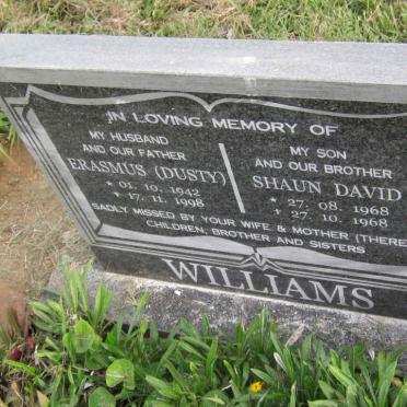 WILLIAMS Erasmus 1942-1998 :: WILLIAMS Shaun David 1968-1968