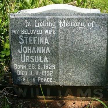WILLIAMS Stefina Johanna Ursula 1929-1992