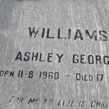 WILLIAMS Ashley George 1960-1982