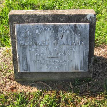 WILLIAMS Leonard -1958