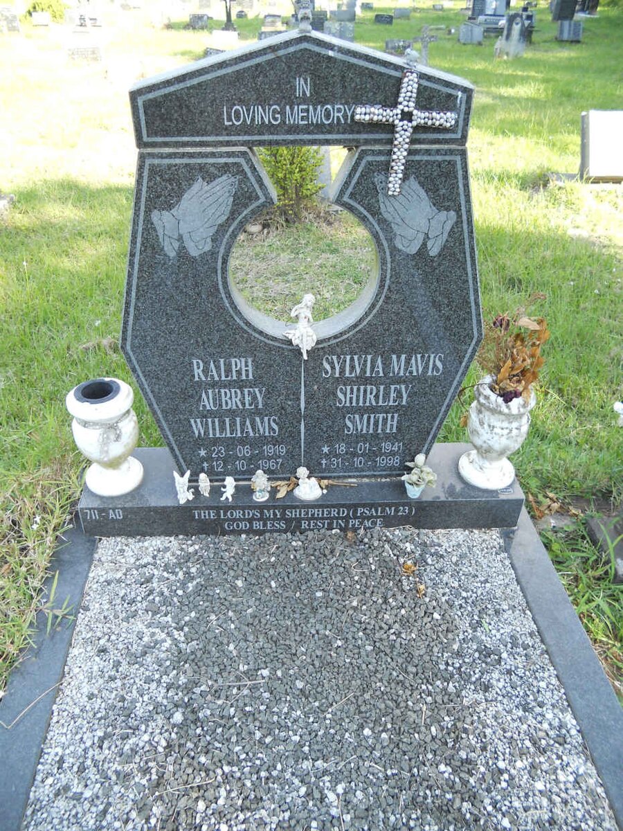 WILLIAMS Aubrey Ralph 1919-1967 :: SMITH Sylvia Mavis Shirley 1941-1998