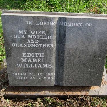 WILLIAMS Edith Mabel 1924-2001