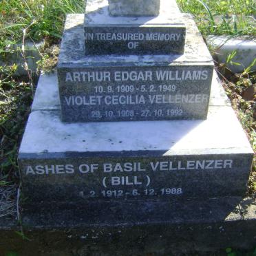 WILLIAMS Arthur Edgar 1909-1949 :: VELLENZER Violet Cecilia 1908-1992