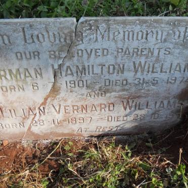 WILLIAMS Norman Hamilton 1901-1974 &amp; Lilian Vernard 1897-197?